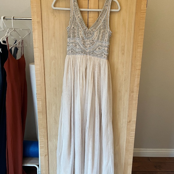 Anthropology BHLDN Long Dress Beaded - Picture 2 of 10